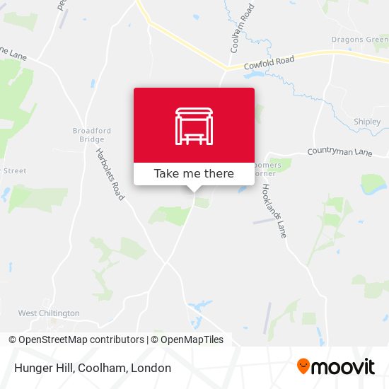 Hunger Hill, Coolham map