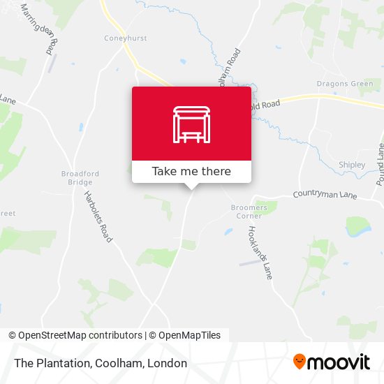 The Plantation, Coolham map