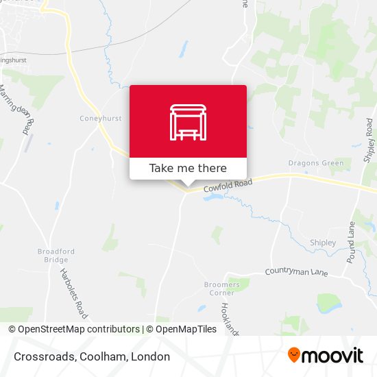 Crossroads, Coolham map