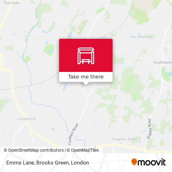 Emms Lane, Brooks Green map