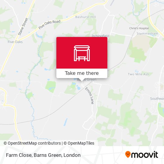 Farm Close, Barns Green map