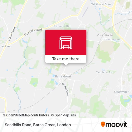 Sandhills Road, Barns Green map