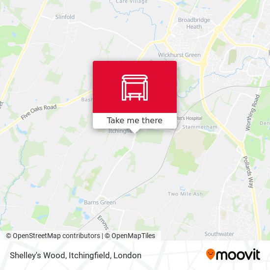 Shelley's Wood, Itchingfield map