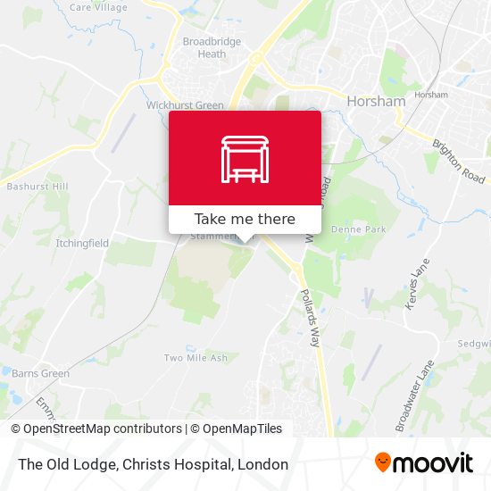 The Old Lodge, Christs Hospital map