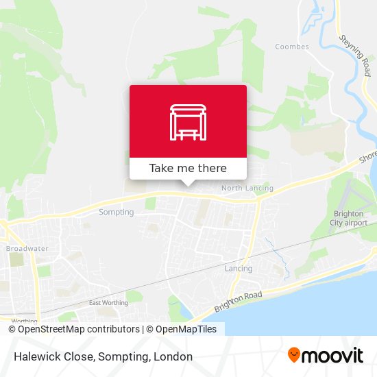 Halewick Close, Sompting map
