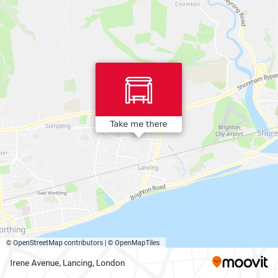 Irene Avenue, Lancing map