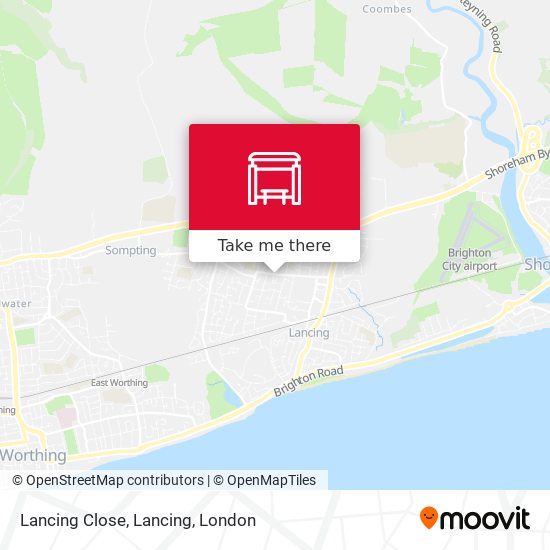 Lancing Close, Lancing map