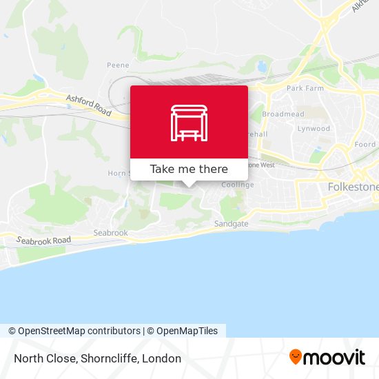 North Close, Shorncliffe map