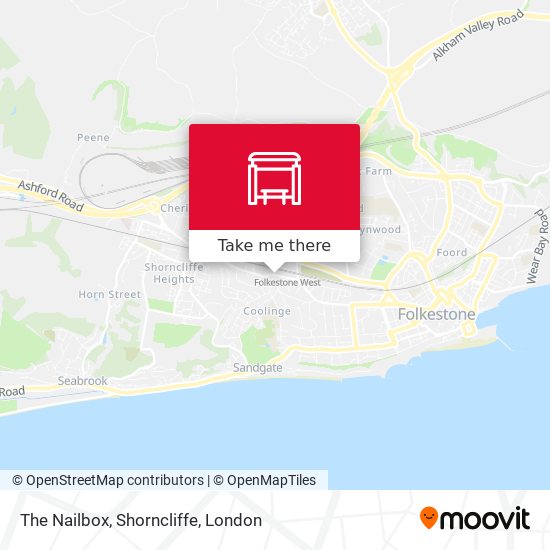 The Nailbox, Shorncliffe map