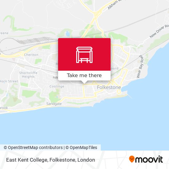 East Kent College, Folkestone map