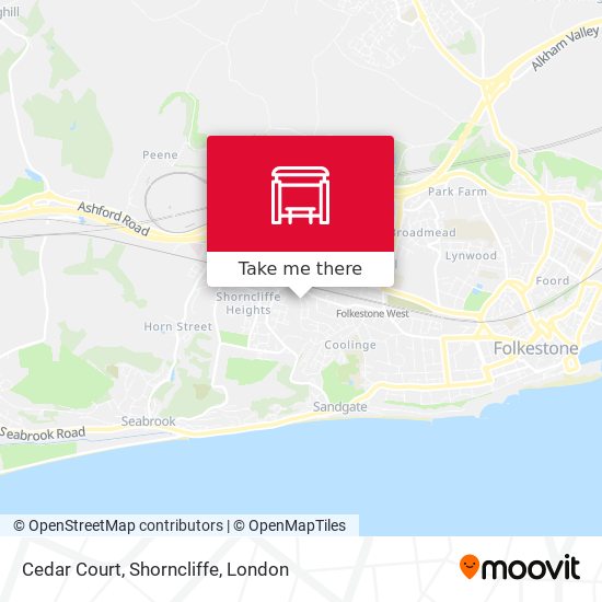 Cedar Court, Shorncliffe map