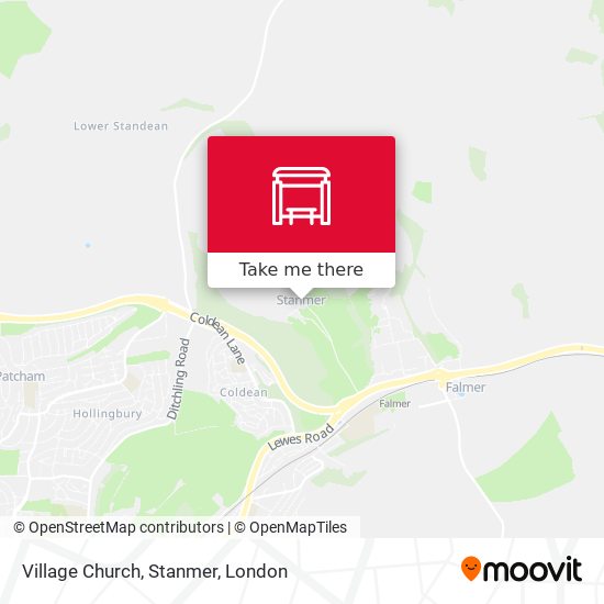 Village Church, Stanmer map