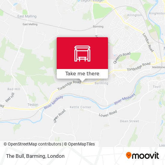 The Bull, Barming map