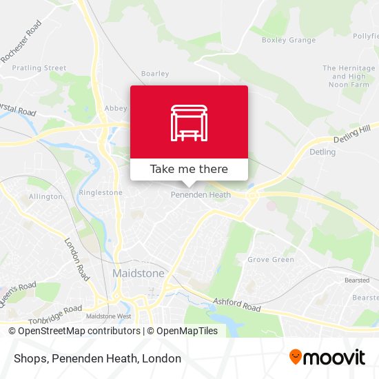 Shops, Penenden Heath map