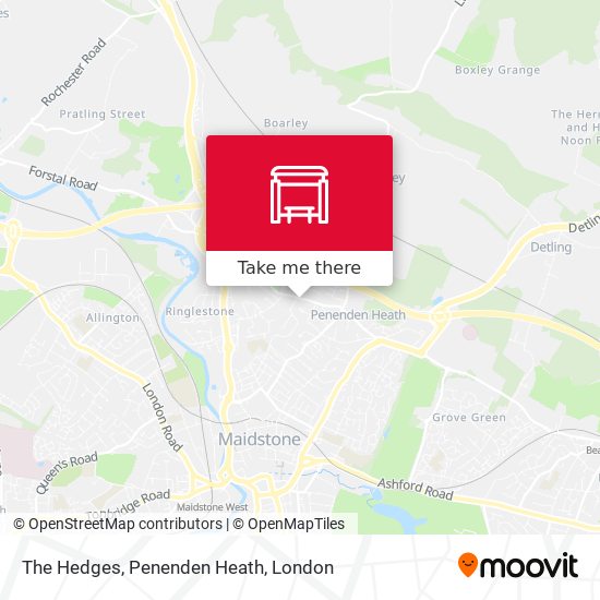 The Hedges, Penenden Heath map