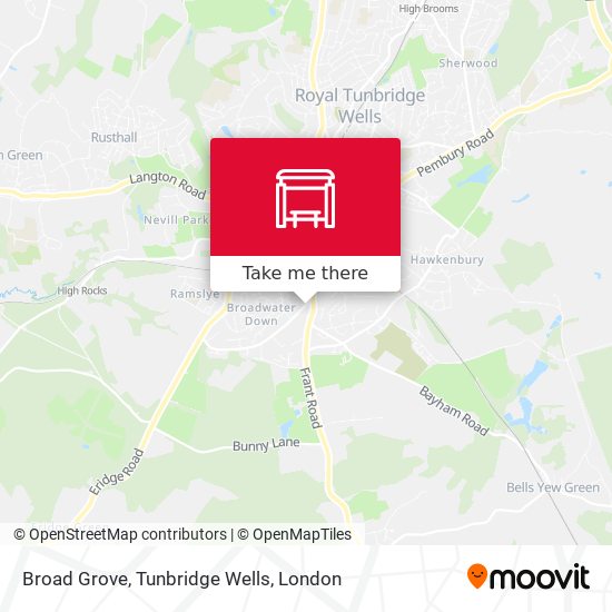 Broad Grove, Tunbridge Wells map