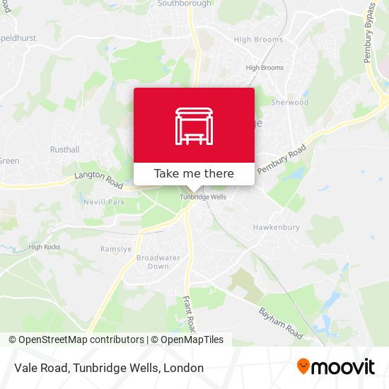 Vale Road, Tunbridge Wells map