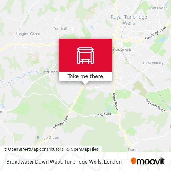 Broadwater Down West, Tunbridge Wells map