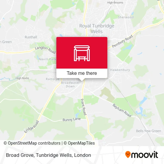 Broad Grove, Tunbridge Wells map