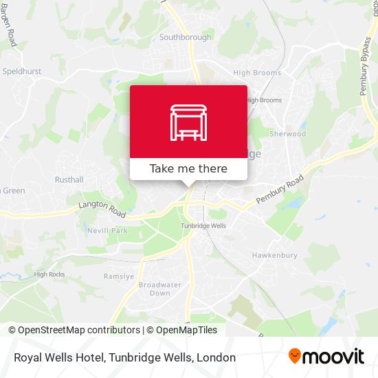 Royal Wells Hotel, Tunbridge Wells map