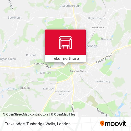 Travelodge, Tunbridge Wells map