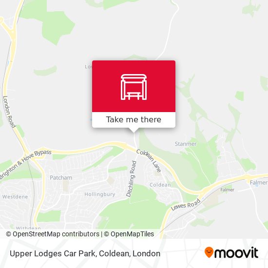 Upper Lodges Car Park, Coldean map