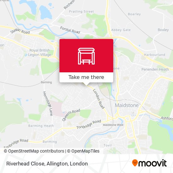 Riverhead Close, Allington map