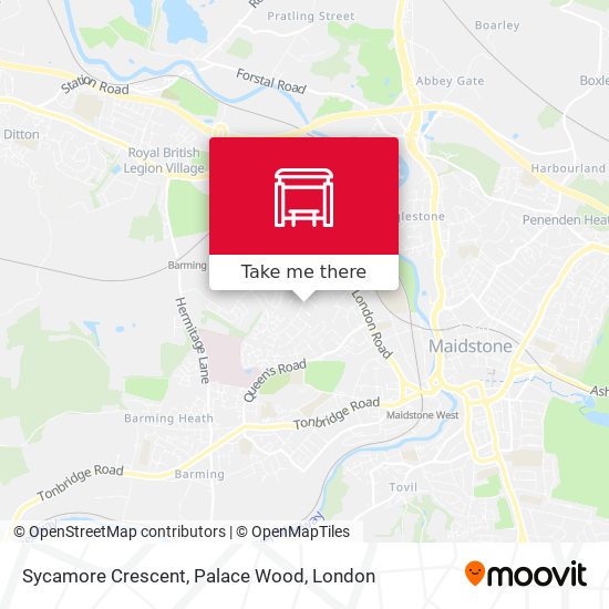 Sycamore Crescent, Palace Wood map