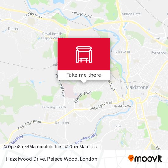 Hazelwood Drive, Palace Wood map