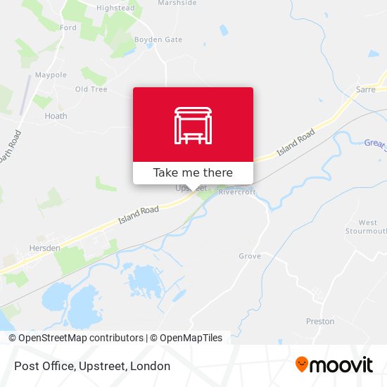 Post Office, Upstreet map