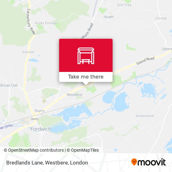 Bredlands Lane, Westbere map