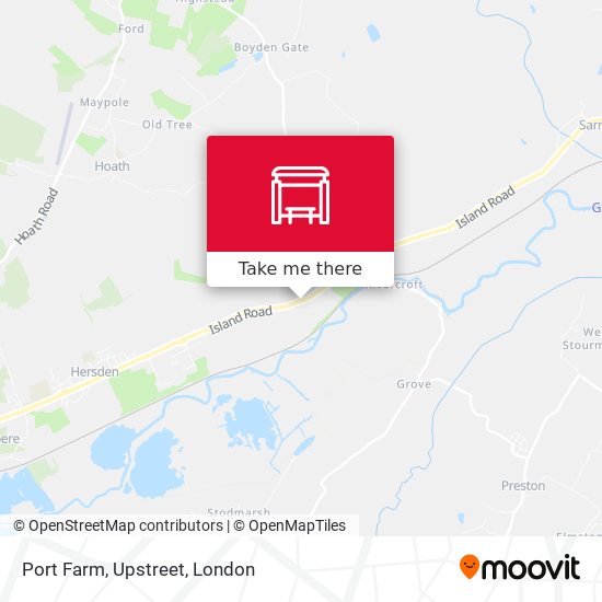 Port Farm, Upstreet map
