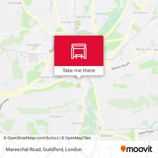 Mareschal Road, Guildford map