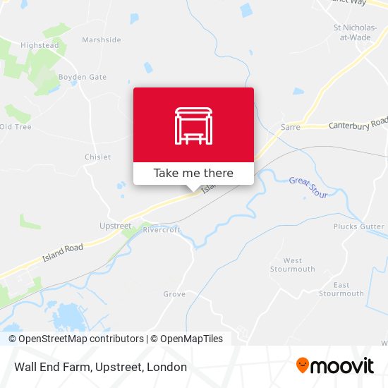 Wall End Farm, Upstreet map