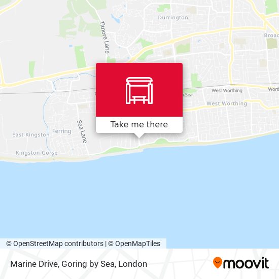 Marine Drive, Goring by Sea map