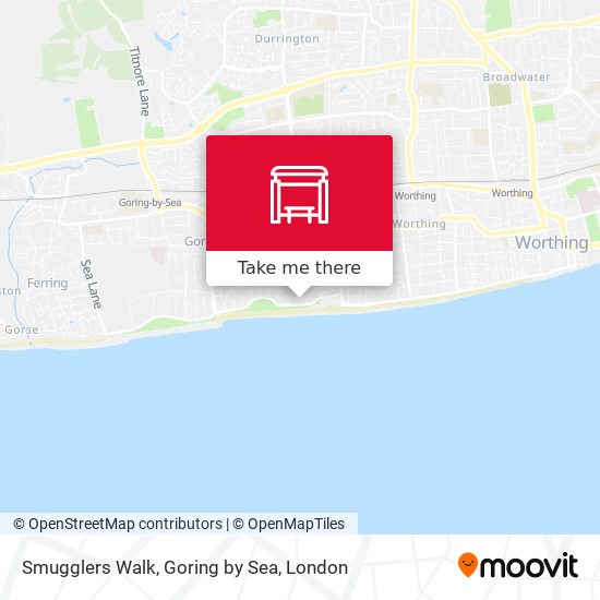 Smugglers Walk, Goring by Sea map