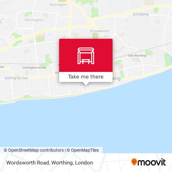 Wordsworth Road, Worthing map