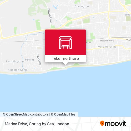 Marine Drive, Goring by Sea map