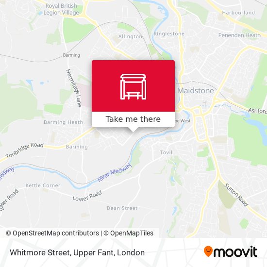 Whitmore Street, Upper Fant map