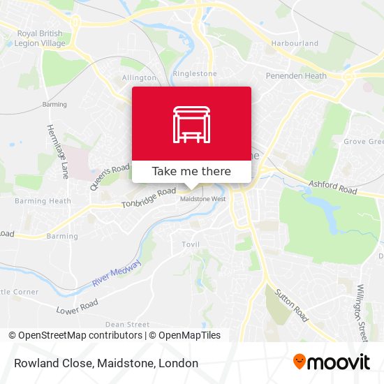 Rowland Close, Maidstone map