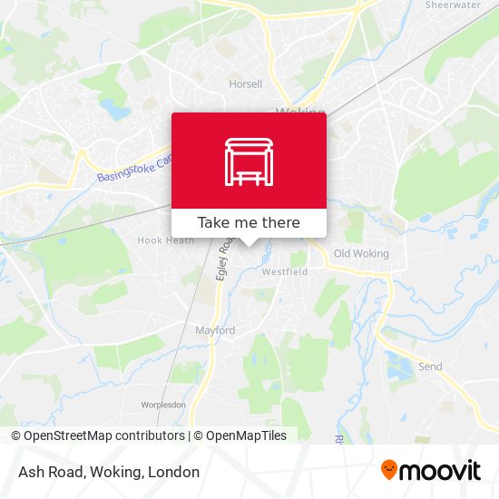 Ash Road, Woking map