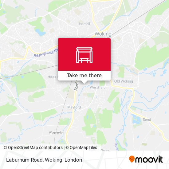Laburnum Road, Woking map