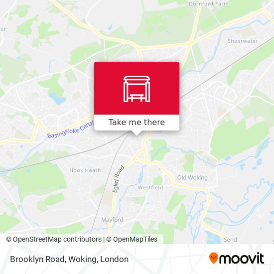 Brooklyn Road, Woking map