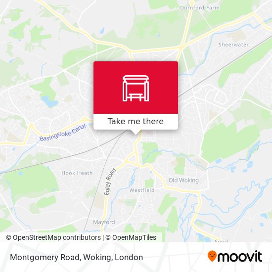 Montgomery Road, Woking map