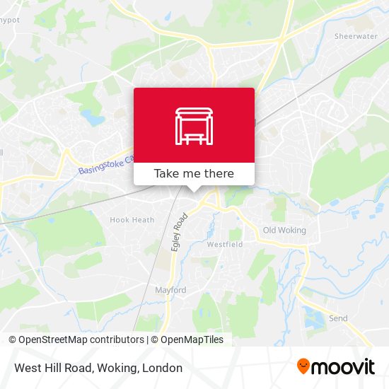 West Hill Road, Woking map