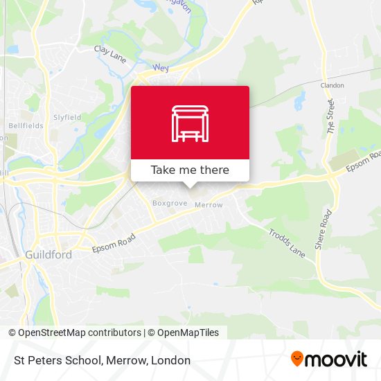 St Peters School, Merrow map