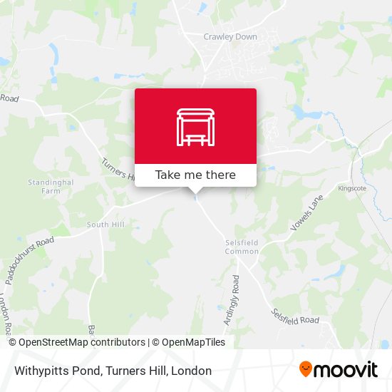 Withypitts Pond, Turners Hill map