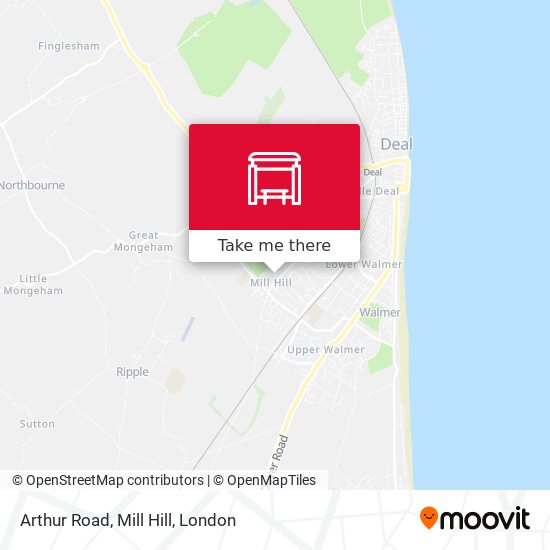 Arthur Road, Mill Hill map