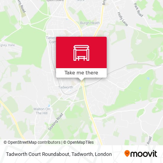 Tadworth Court Roundabout, Tadworth map