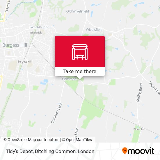 Tidy's Depot, Ditchling Common map